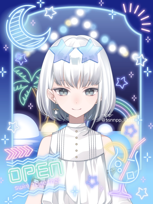 おはV素材|配信用素材|ナイトプール