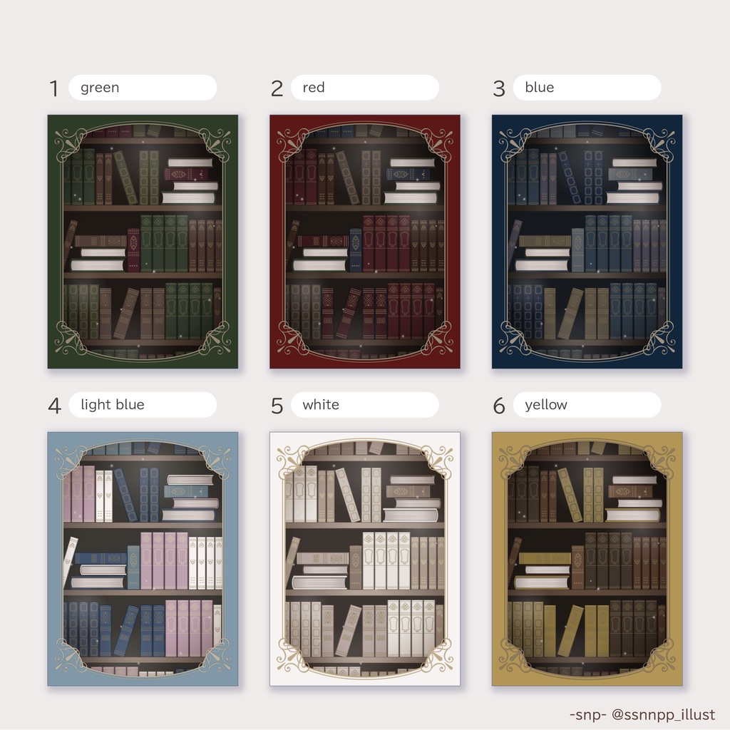 おはV素材|配信用素材|本棚