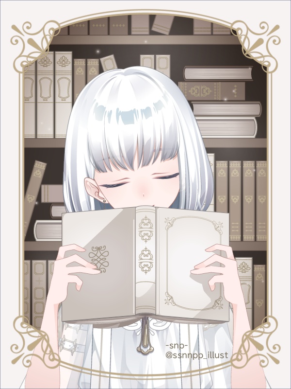 おはV素材|配信用素材|本棚