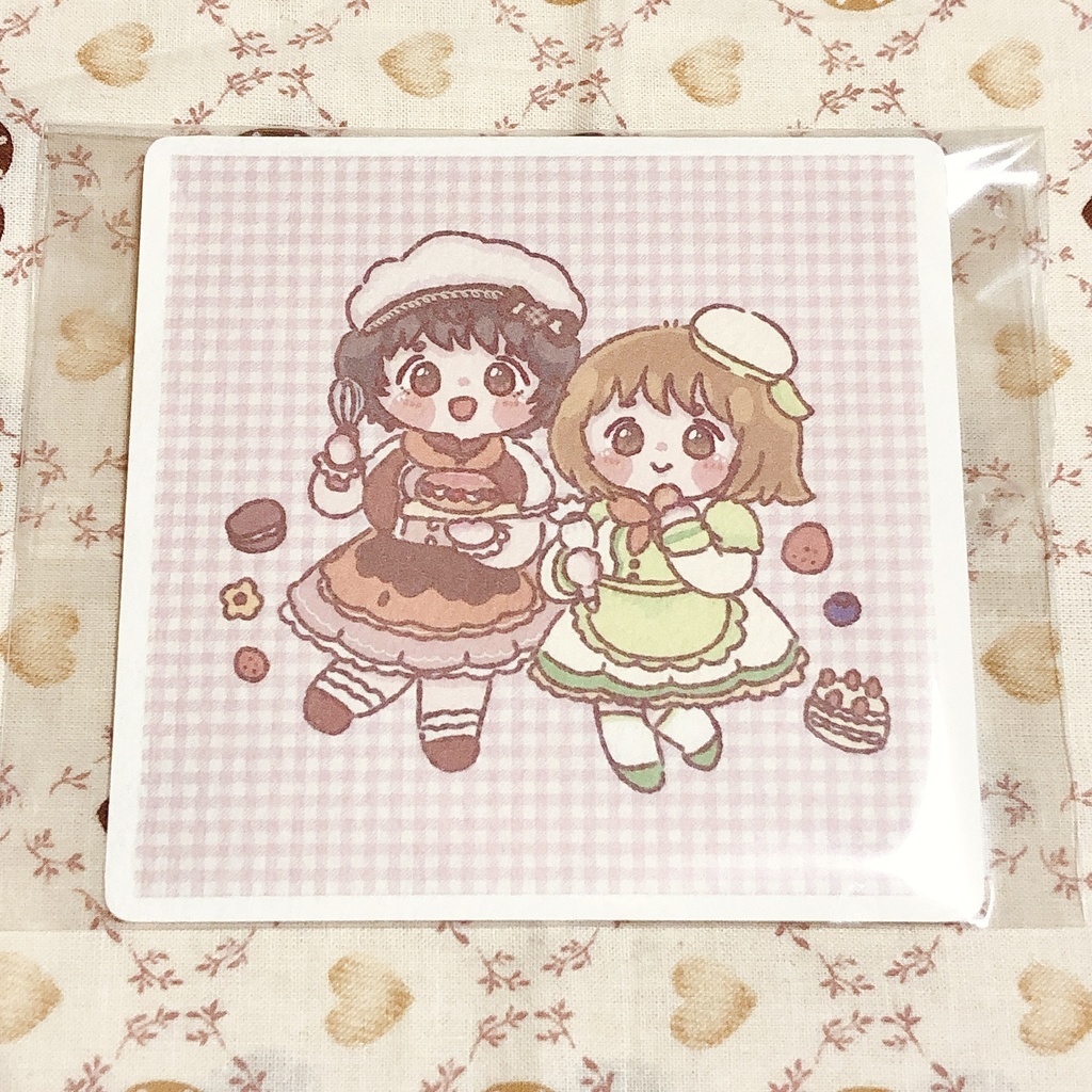 かな子ちゃんと雫ちゃんのバレンタインスクエアポストカード Mochi2croquette Booth