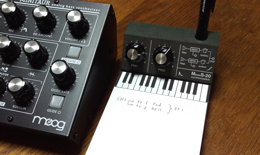 【メモ帳】MemoS-20PE シンセサイザー型・ペンスタンドメモ・SKP付き