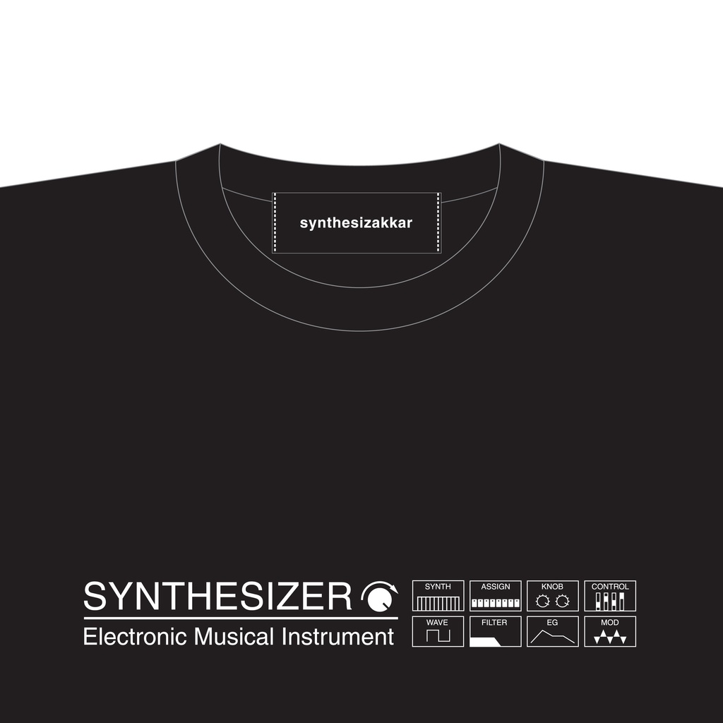 【Tシャツ】SYNTHESIZER T-shirt・シンセサイザーTシャツ・ブラック
