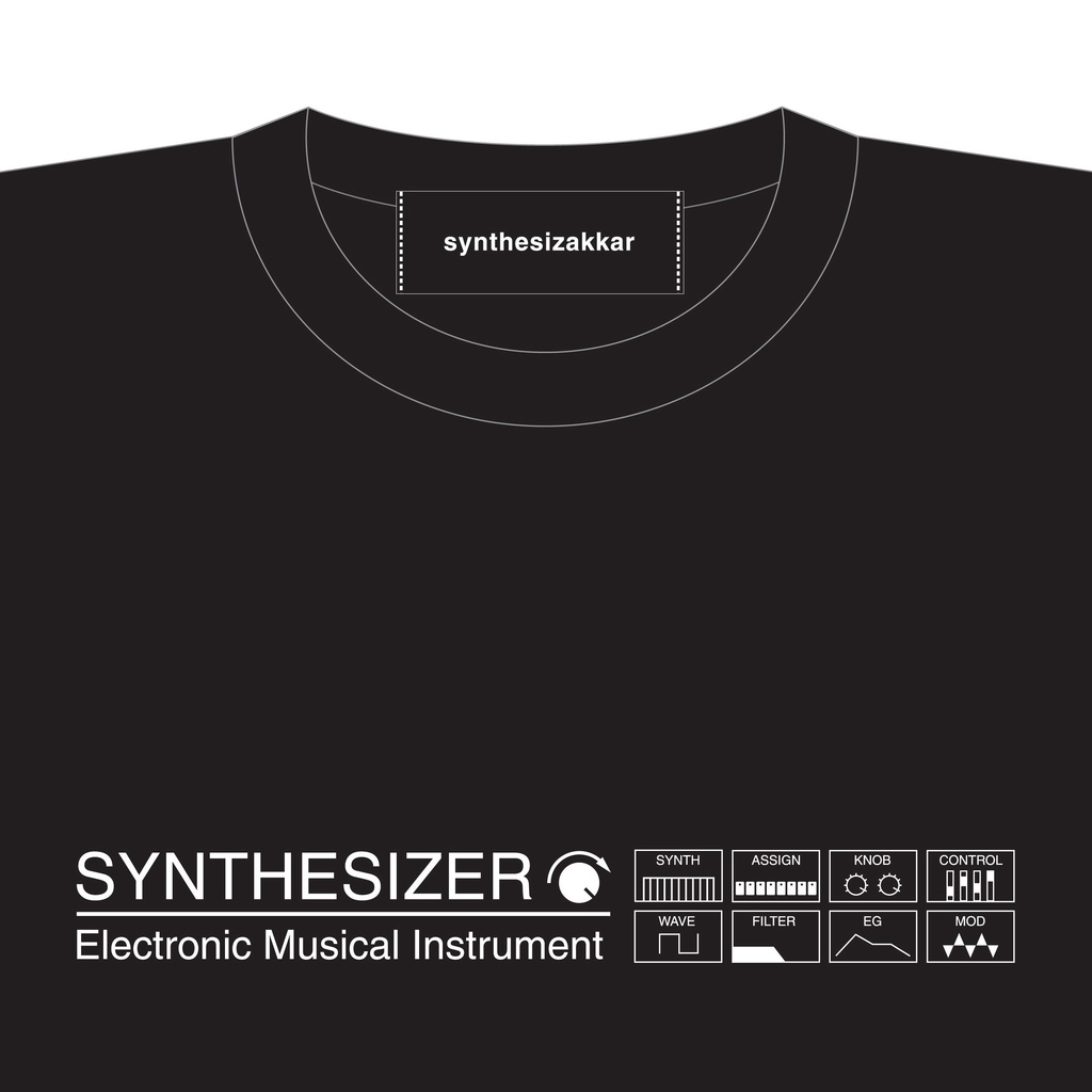 【Tシャツ】SYNTHESIZER T-shirt・シンセサイザーTシャツ・ブラック