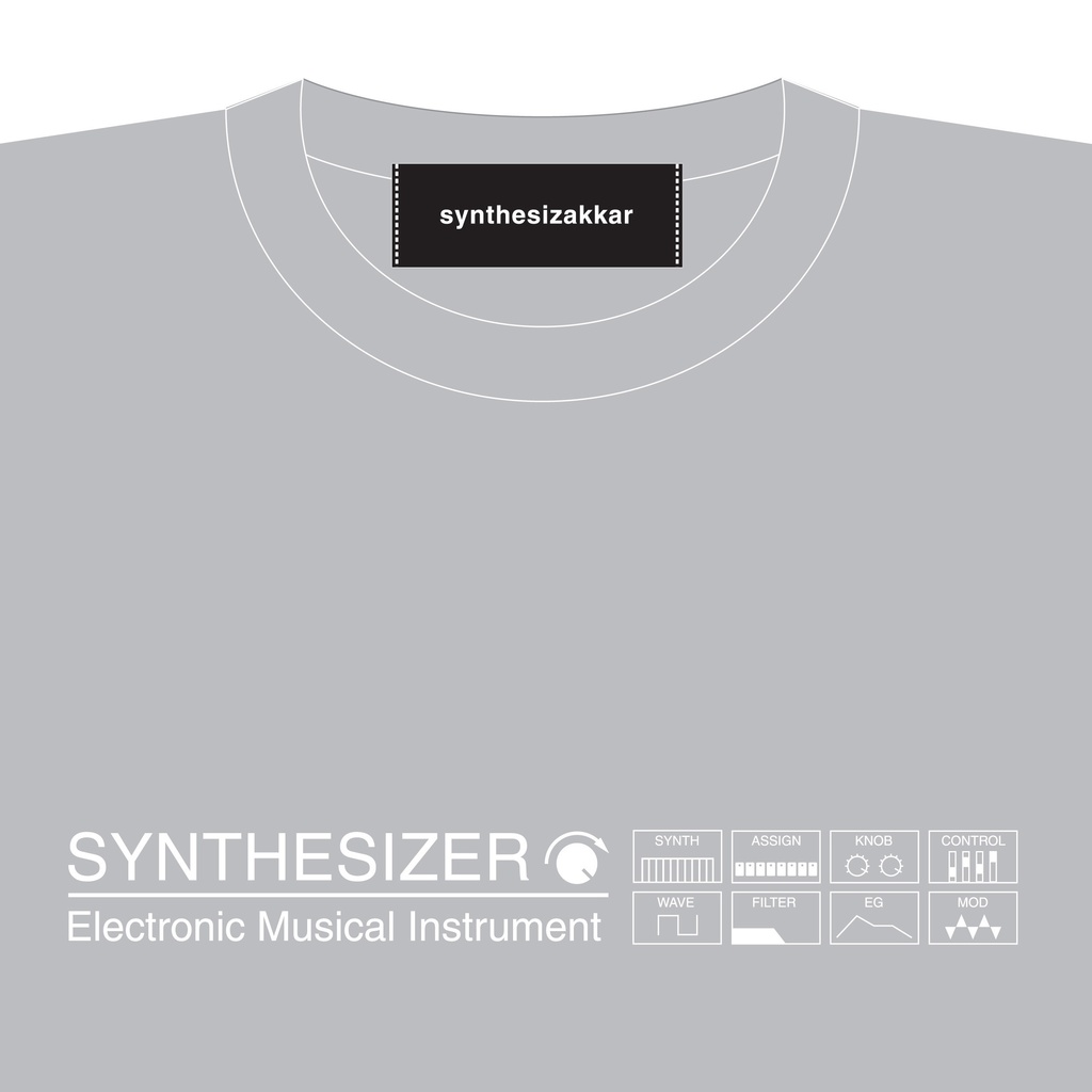 【Tシャツ】SYNTHESIZER T-shirt・シンセサイザーTシャツ・グレー