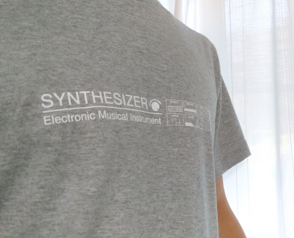 【Tシャツ】SYNTHESIZER T-shirt・シンセサイザーTシャツ・グレー