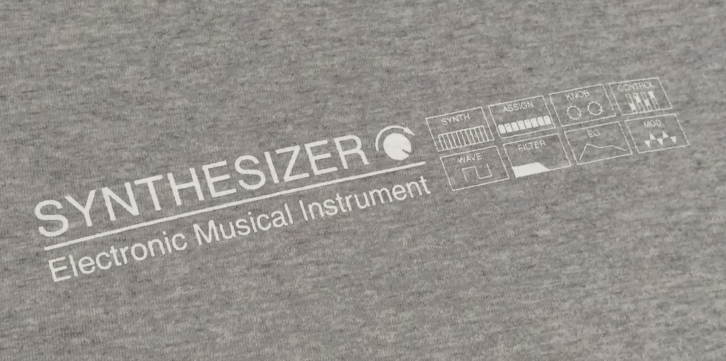 【Tシャツ】SYNTHESIZER T-shirt・シンセサイザーTシャツ・グレー