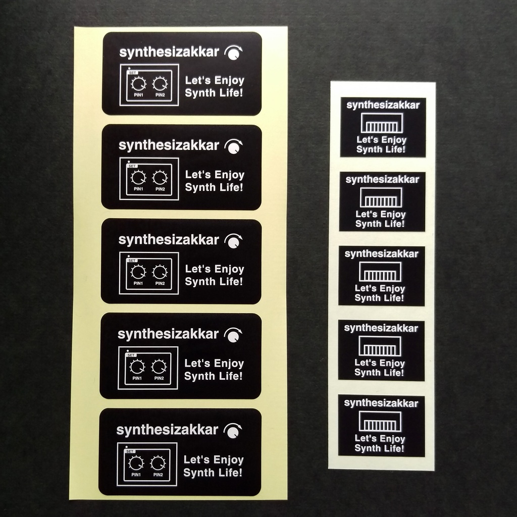 【シール】Let's Enjoy Synth Life!シンセサイザッカー シール大小セット