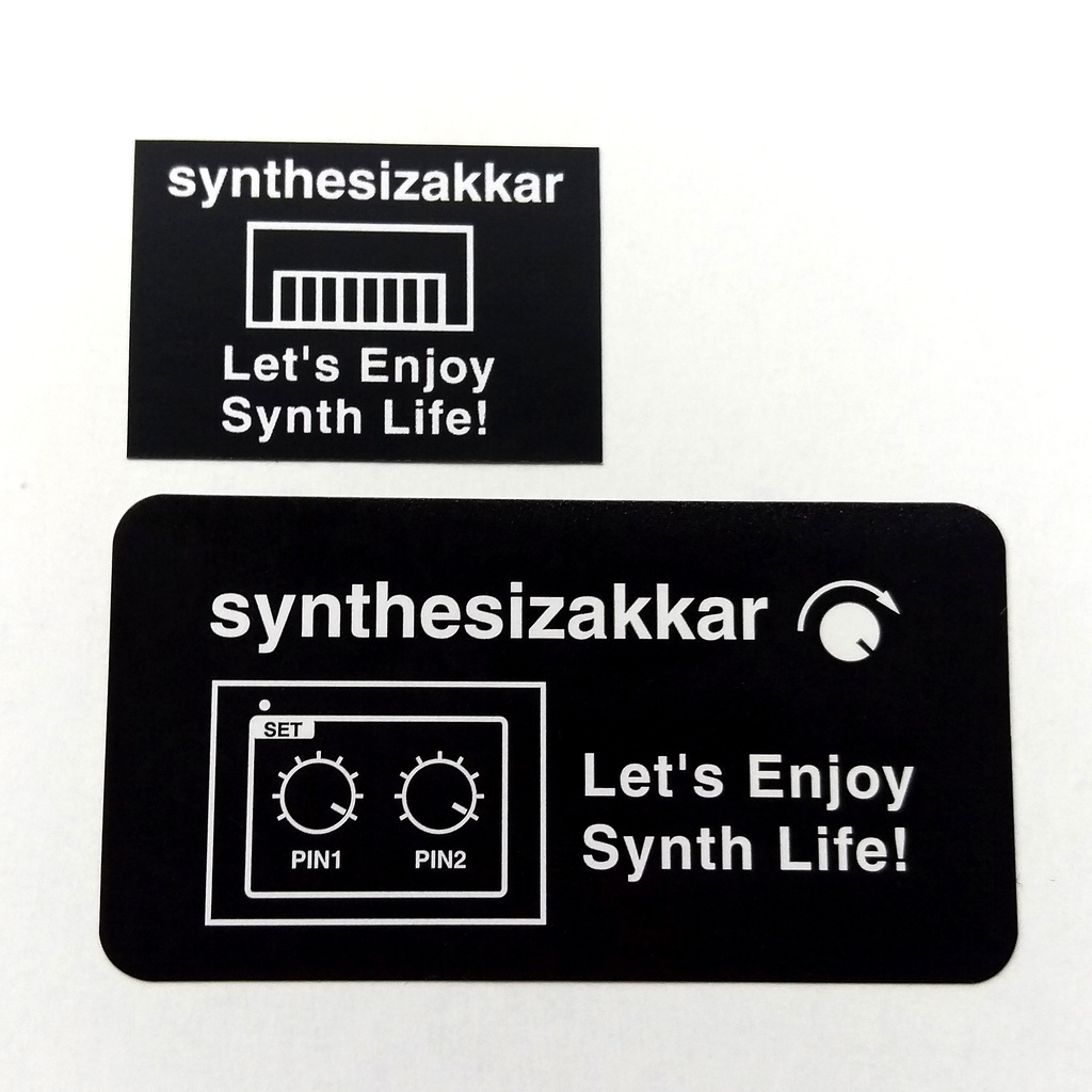 【シール】Let's Enjoy Synth Life!シンセサイザッカー シール大小セット
