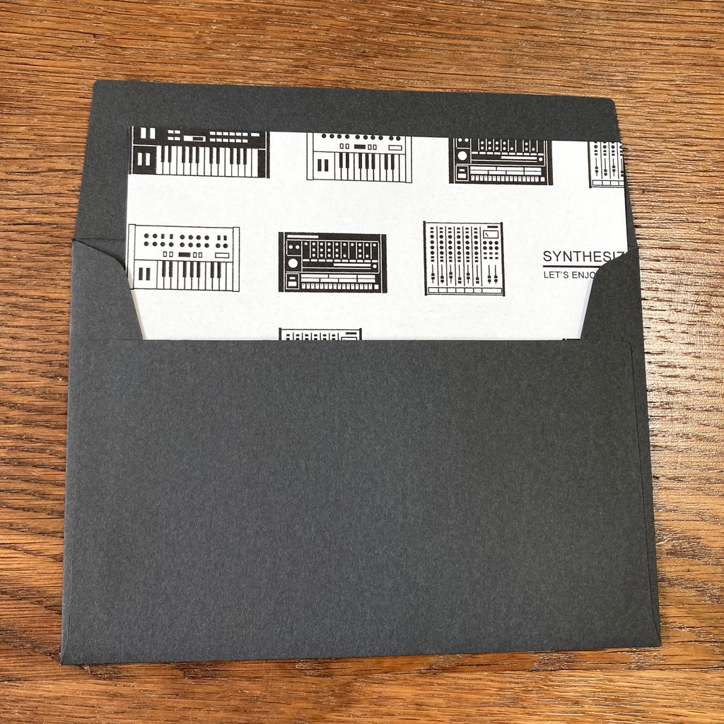 【レターセット】シンセイラストレーションレター・グレー