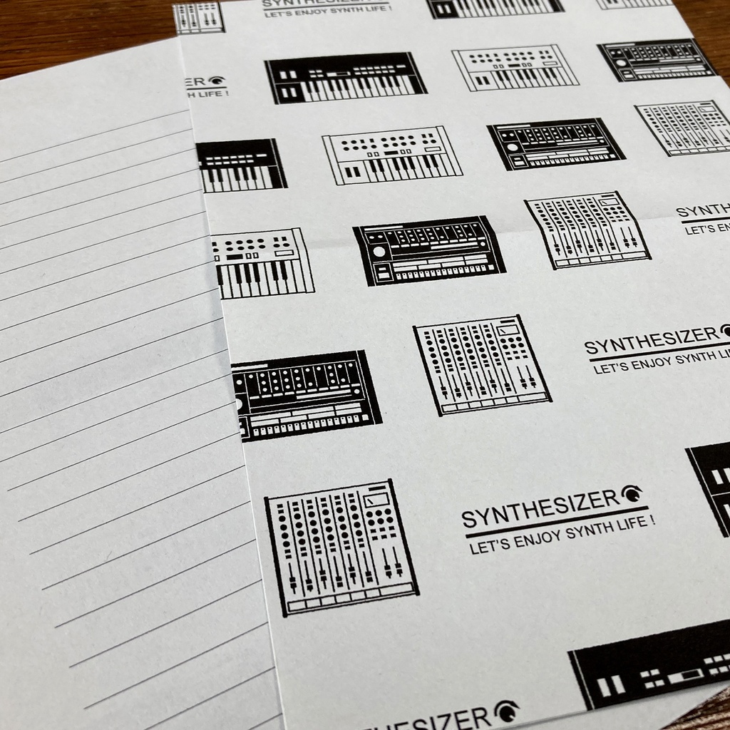 【レターセット】シンセイラストレーションレター・グレー