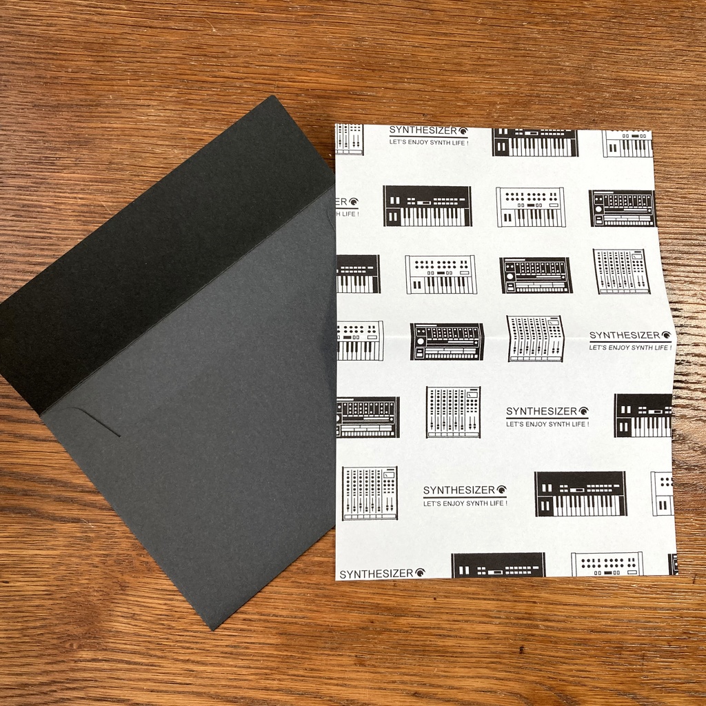 【レターセット】シンセイラストレーションレター・グレー