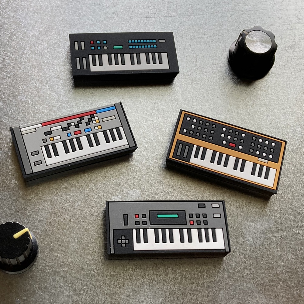 【マグネット】シンセ ラバーマグネット 4種!アソート4個セット