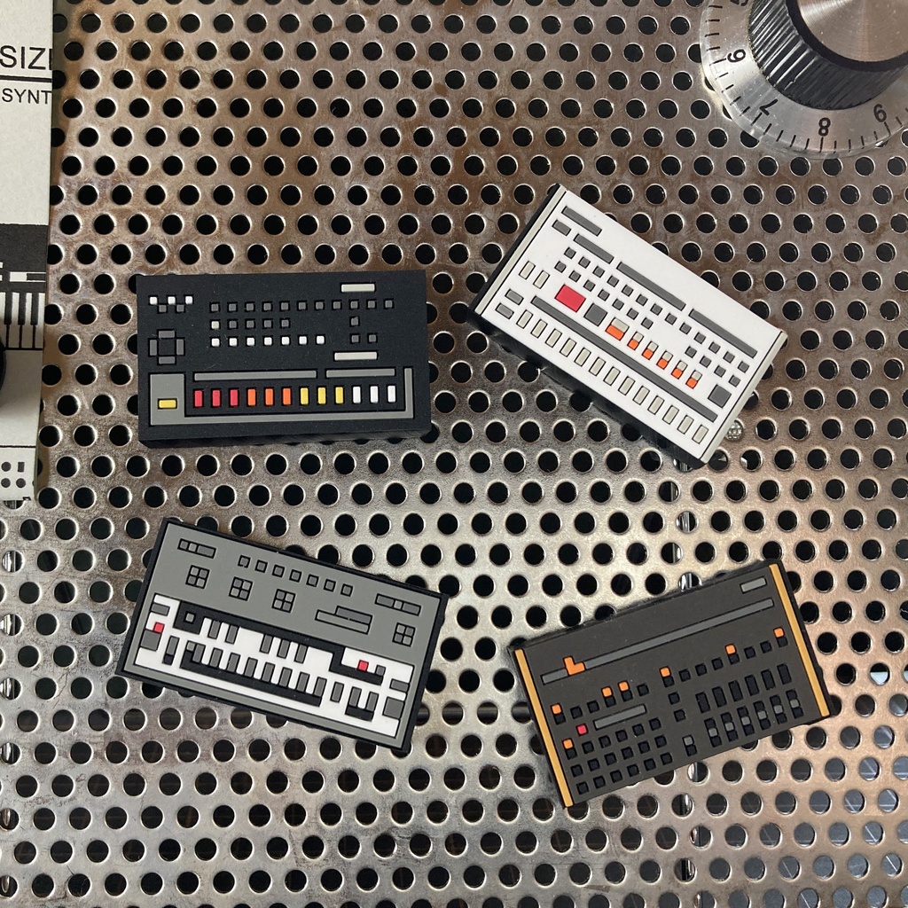 【マグネット】リズムマシン ラバーマグネット 4種!アソート4個セット