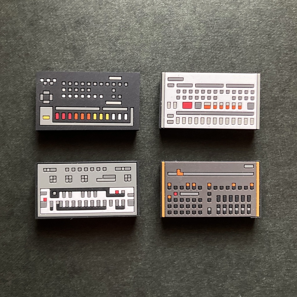 【マグネット】リズムマシン ラバーマグネット 4種!アソート4個セット