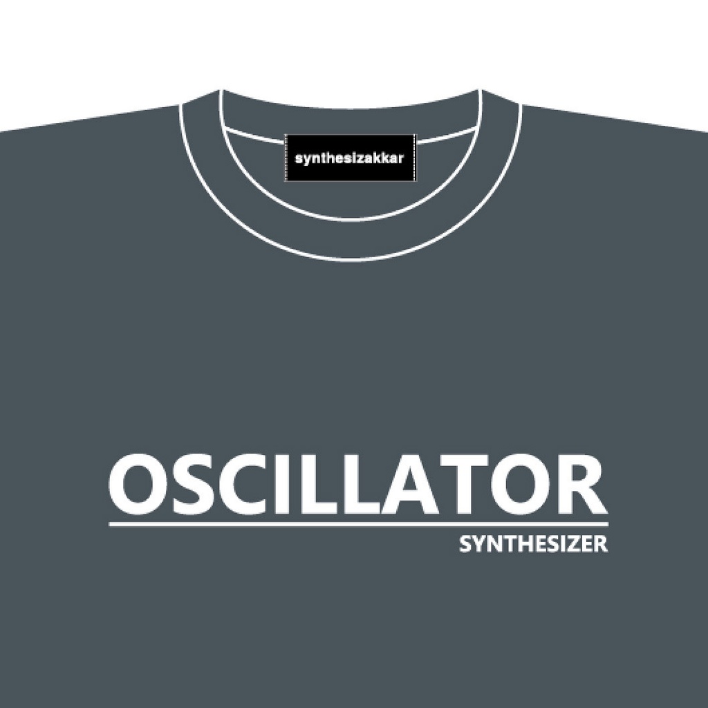 【Tシャツ】OSCILLATOR T-shirt オシレーター シンセサイザーTシャツ・ダークグレー