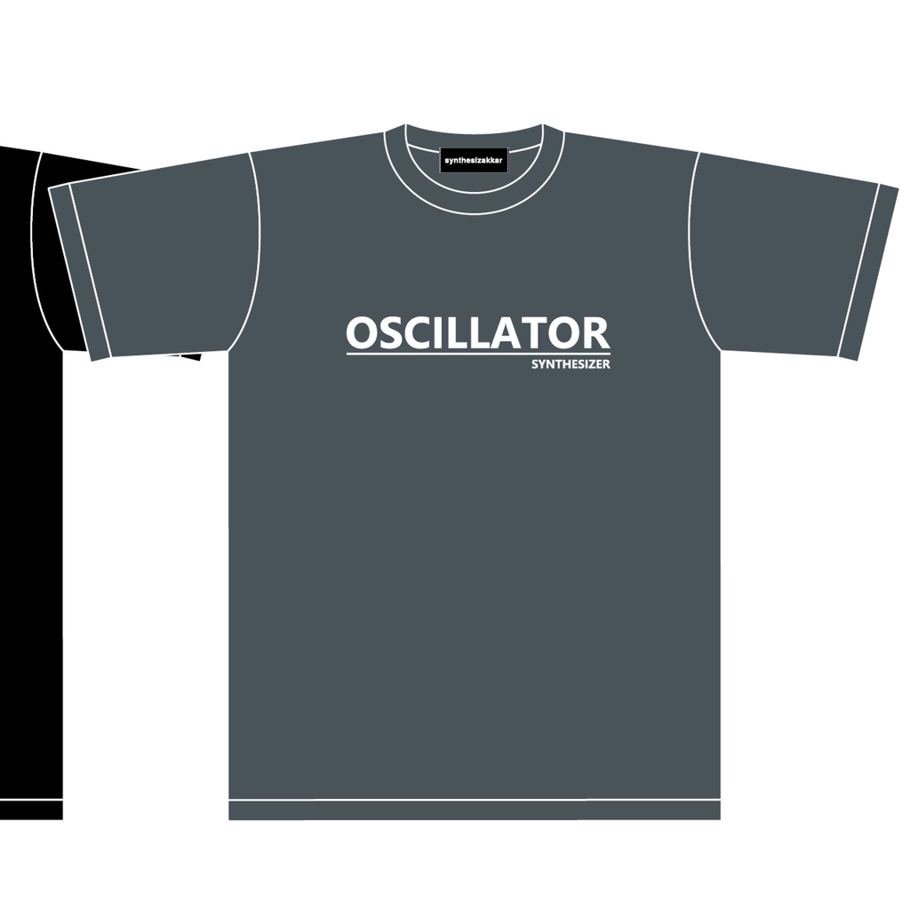【Tシャツ】OSCILLATOR T-shirt オシレーター シンセサイザーTシャツ・ダークグレー
