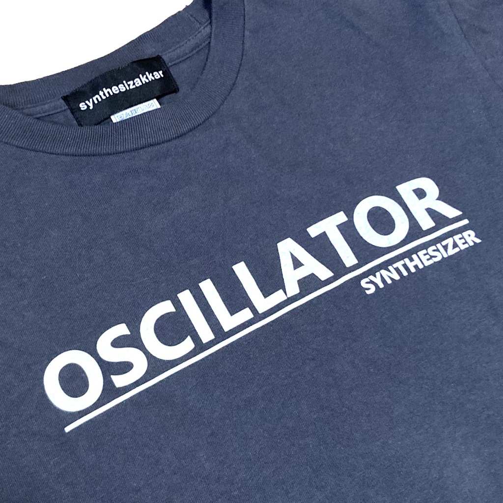 【Tシャツ】OSCILLATOR T-shirt　オシレーター　シンセサイザーTシャツ・ダークグレー