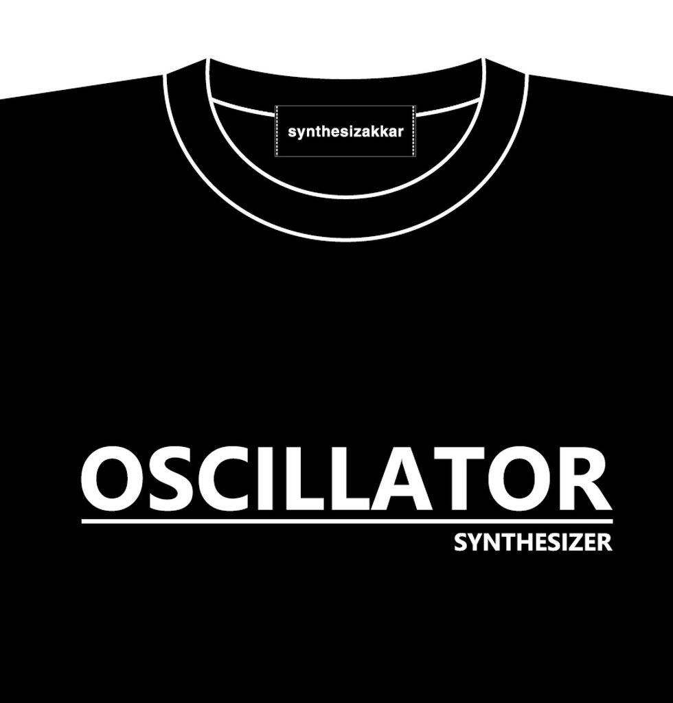 【Tシャツ】OSCILLATOR T-shirt オシレーター シンセサイザーTシャツ・ブラック