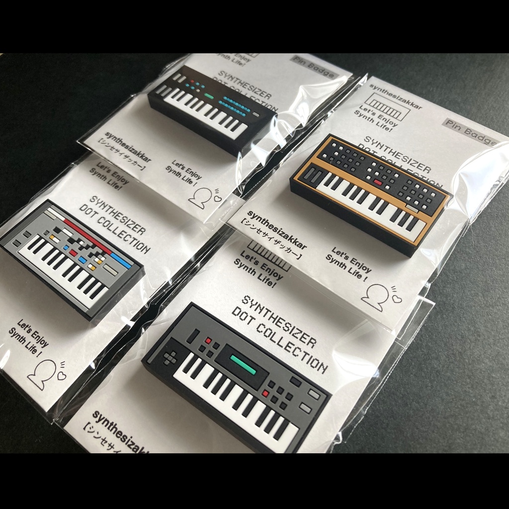 【ピンバッジ】シンセ ラバーピンバッジ4種!アソート4個セット