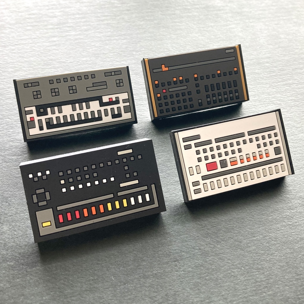 【ピンバッジ】リズムマシン ラバーピンバッジ 4種!アソート4個セット