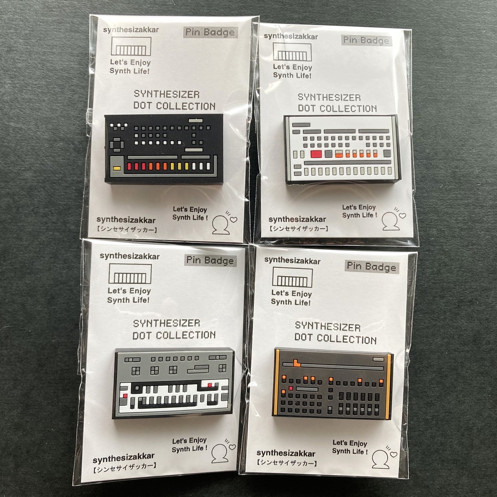 【ピンバッジ】リズムマシン ラバーピンバッジ 4種!アソート4個セット