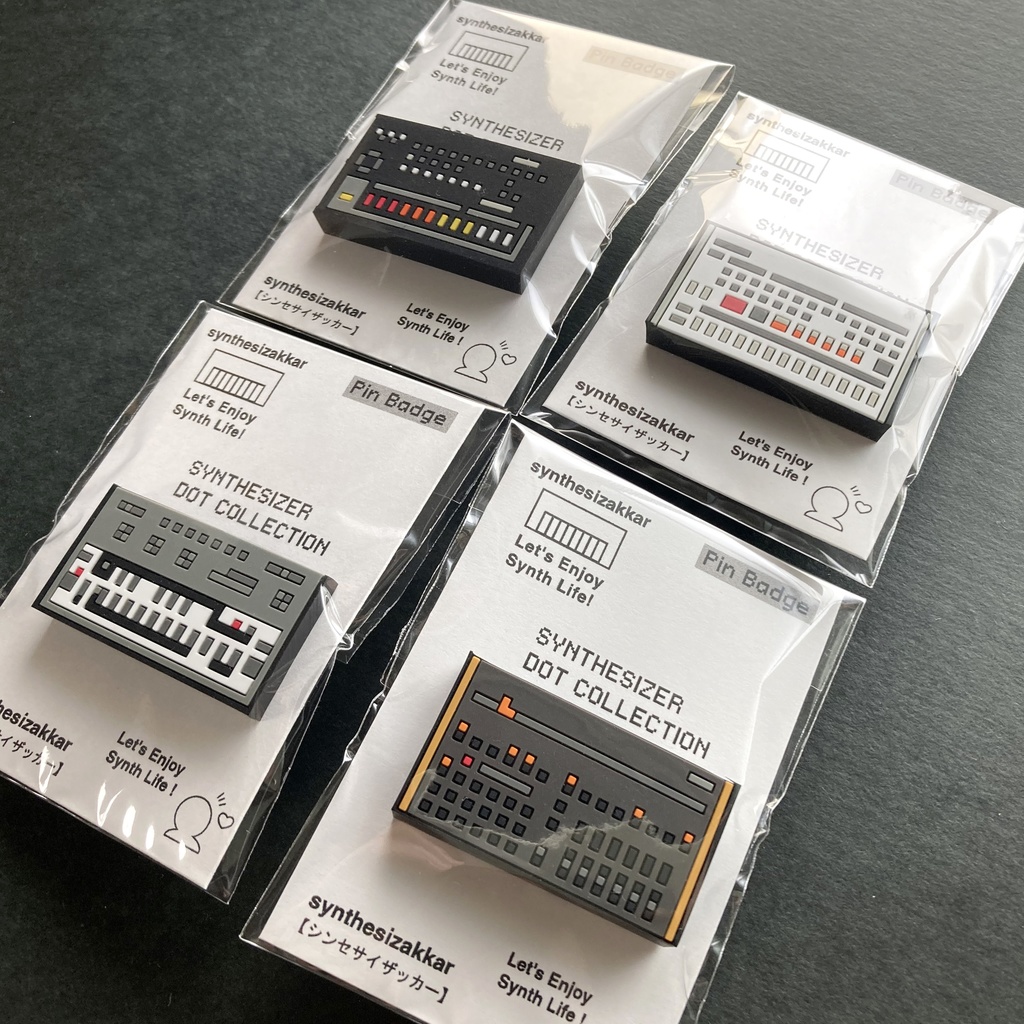 【ピンバッジ】リズムマシン ラバーピンバッジ 4種!アソート4個セット