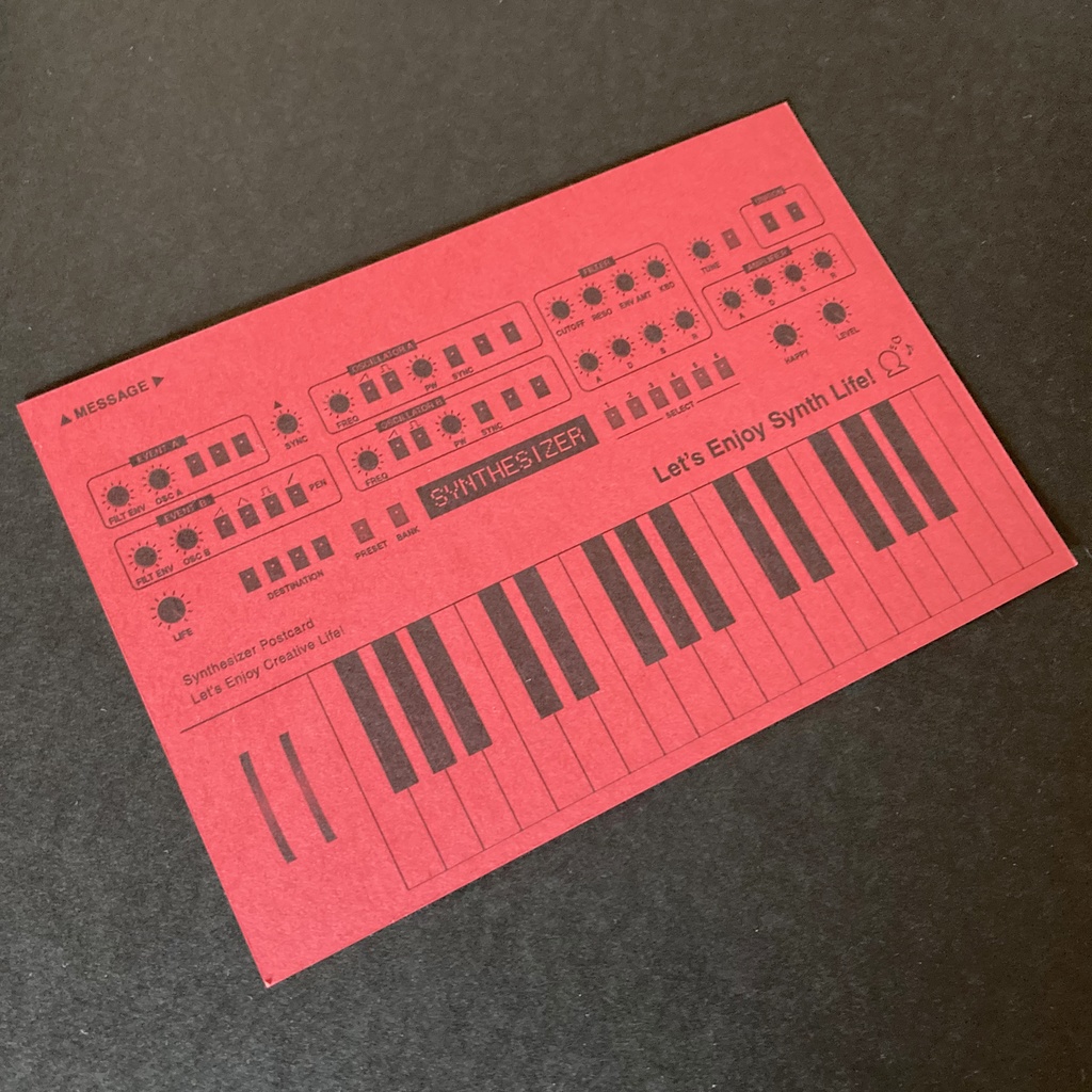 【ポストカード】シンセサイザーポストカード4枚セット Cool Tone Set