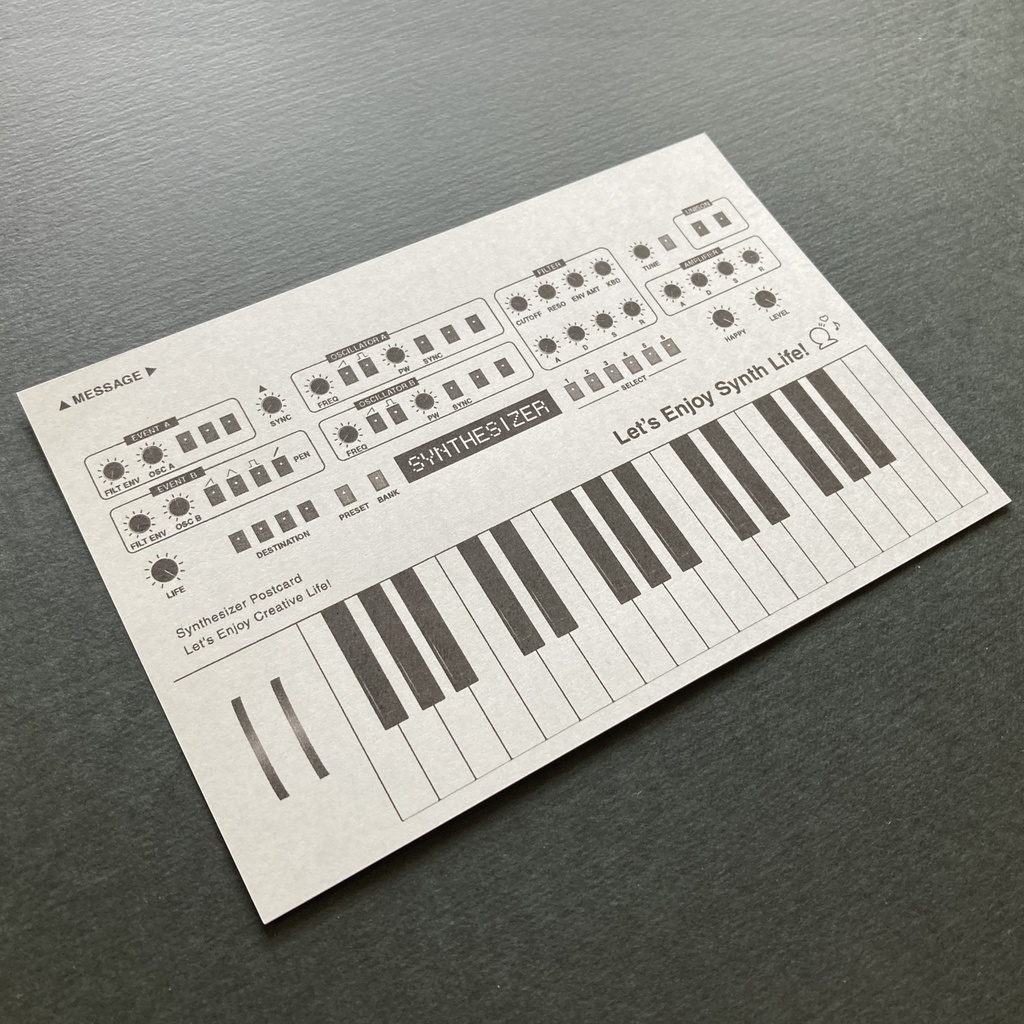【ポストカード】シンセサイザーポストカード4枚セット Cool Tone Set