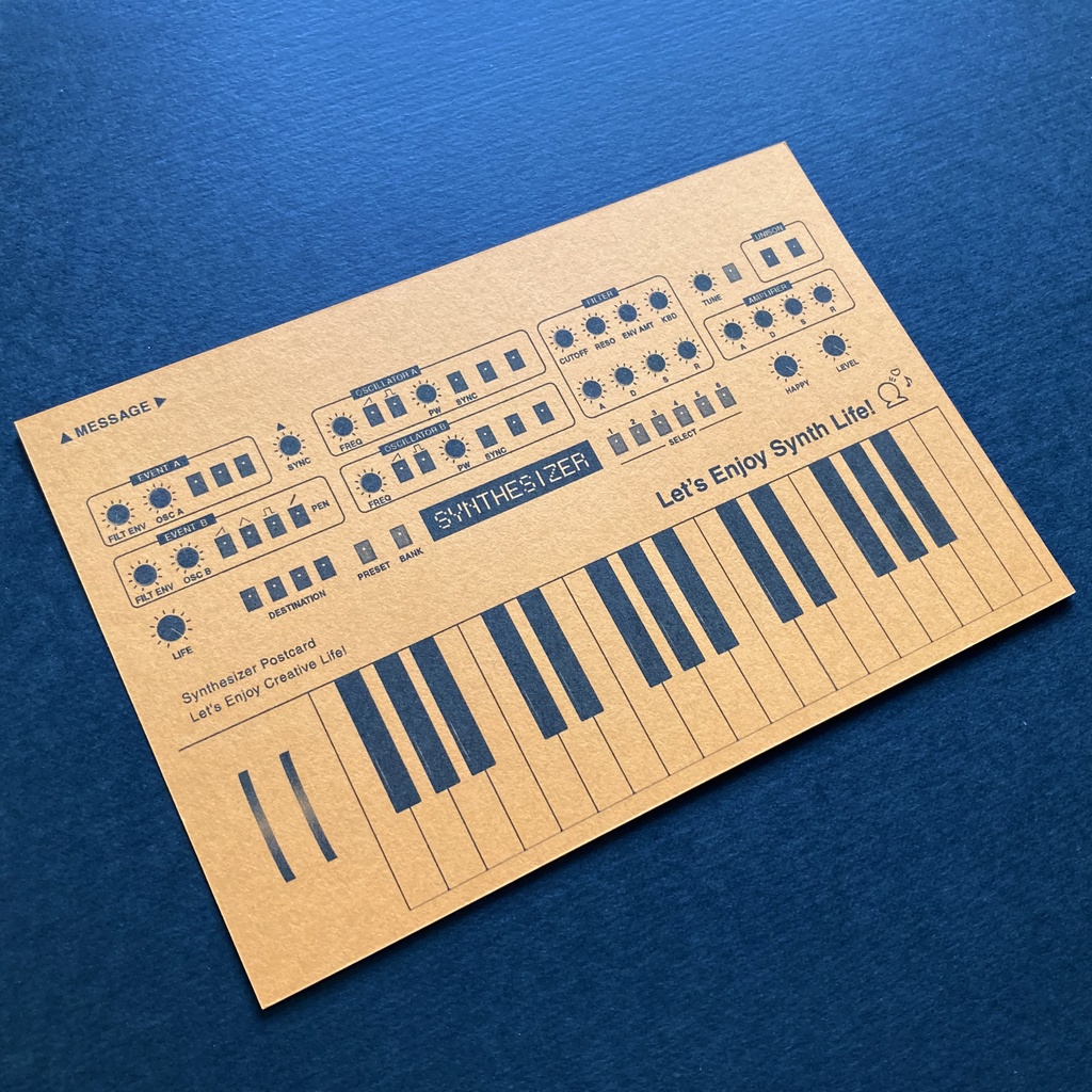 【ポストカード】シンセサイザーポストカード4枚セット Vivid Tone Set