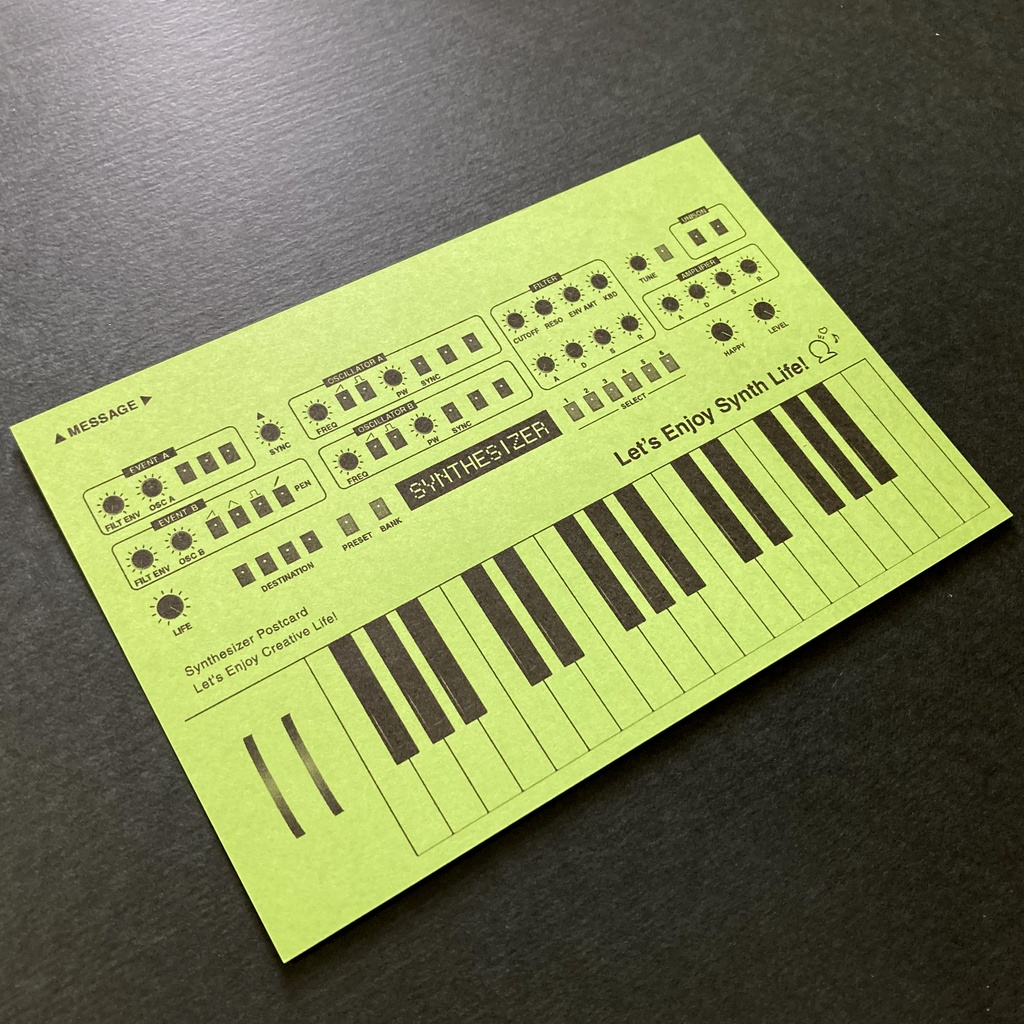 【ポストカード】シンセサイザーポストカード4枚セット Vivid Tone Set