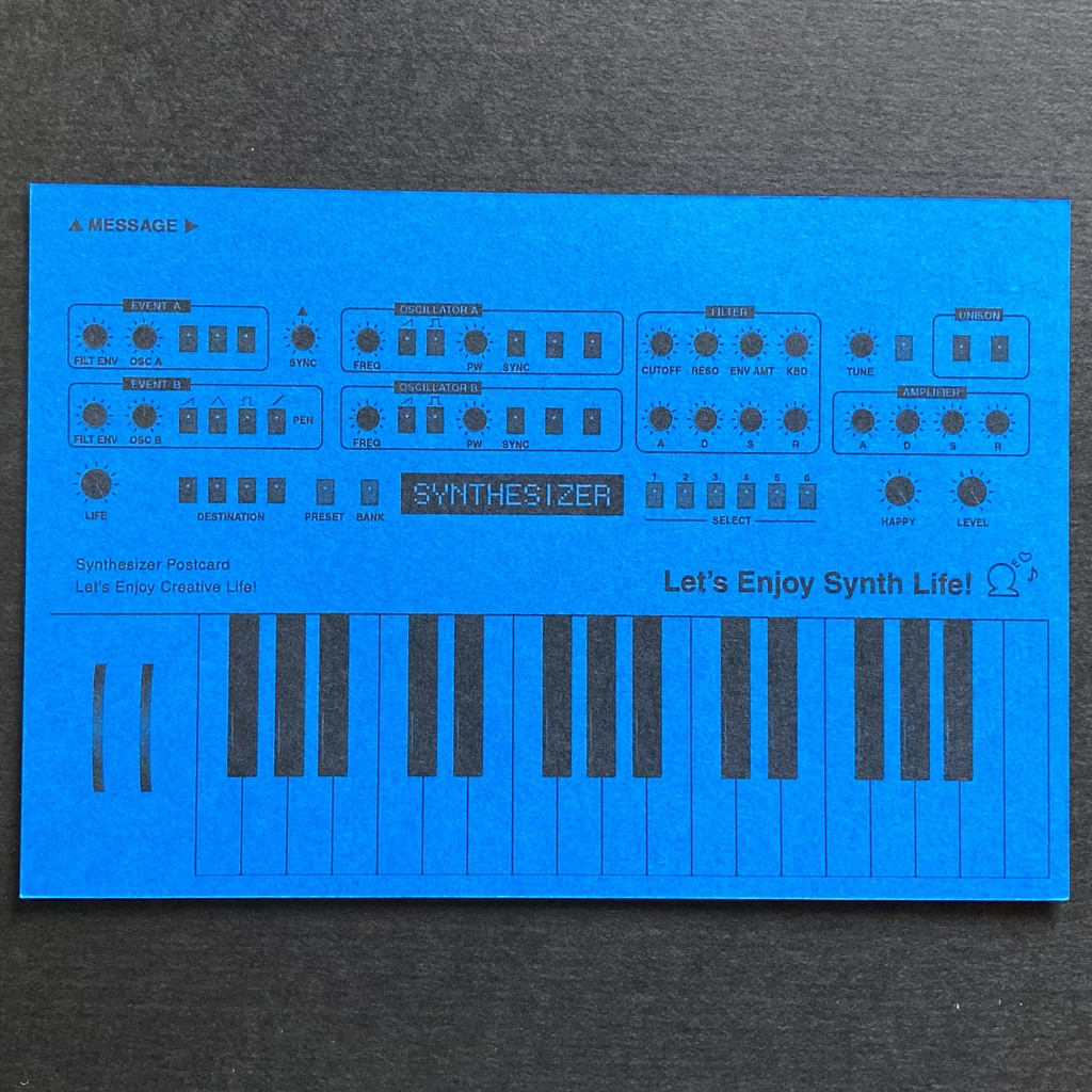 【ポストカード】シンセサイザーポストカード4枚セット Vivid Tone Set