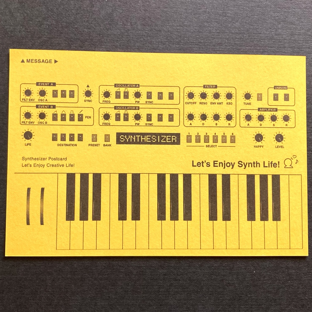 【ポストカード】シンセサイザーポストカード4枚セット Vivid Tone Set