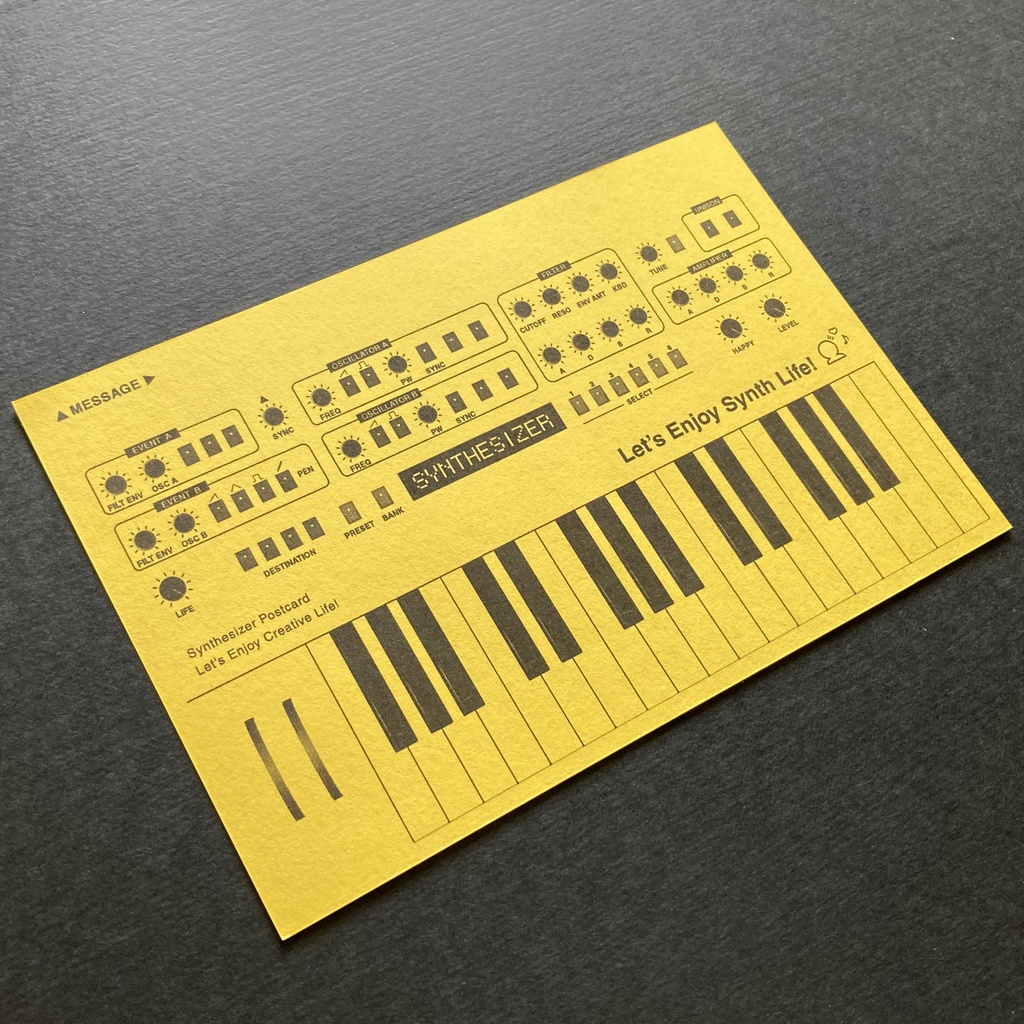 【ポストカード】シンセサイザーポストカード4枚セット Vivid Tone Set