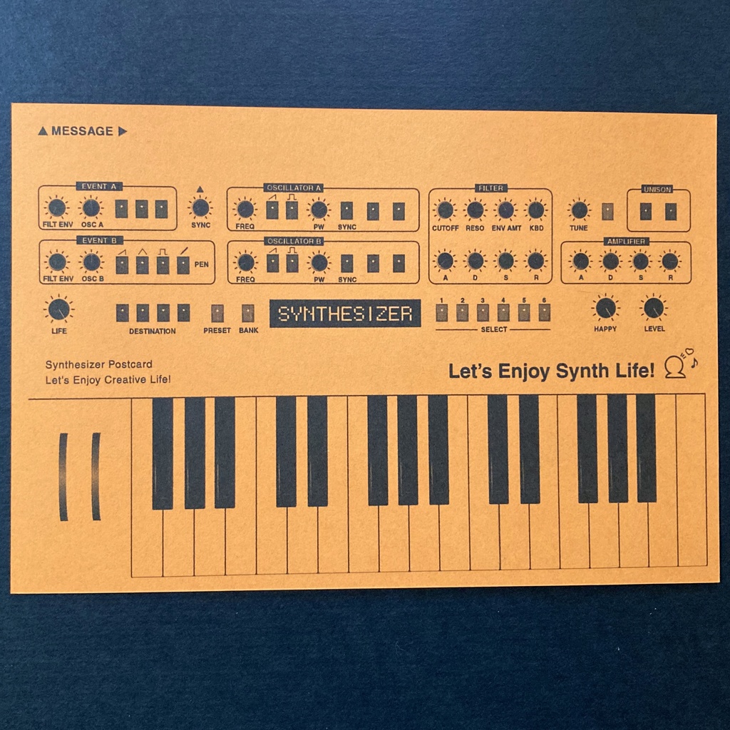 【ポストカード】シンセサイザーポストカード4枚セット Vivid Tone Set