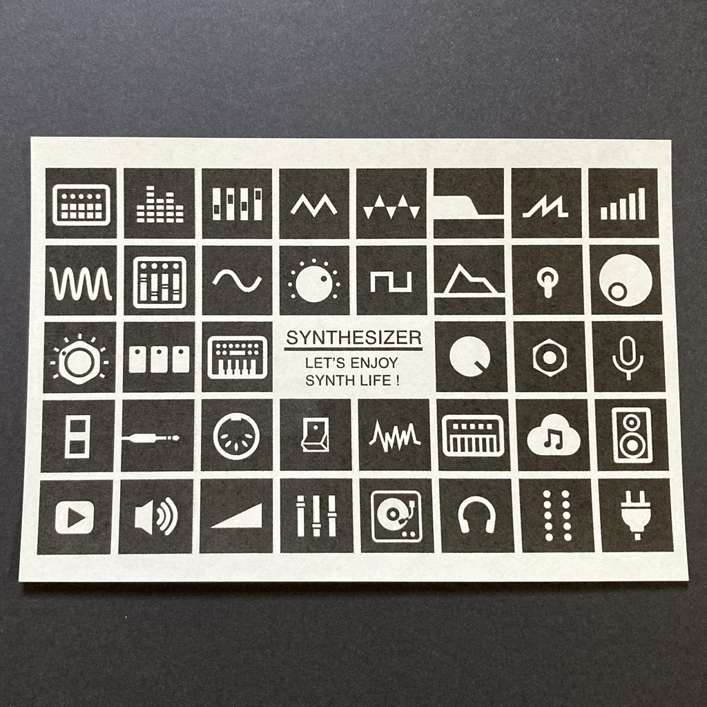 【ポストカード】シンセアイコンポストカード4枚セット Cool Tone Set