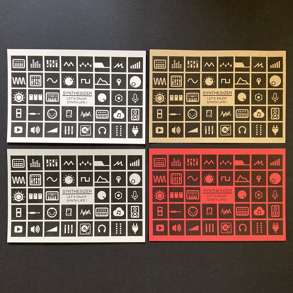 【ポストカード】シンセアイコンポストカード4枚セット Cool Tone Set