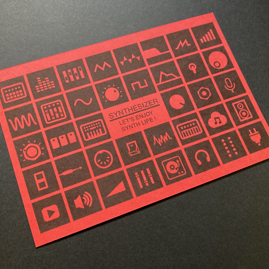 【ポストカード】シンセアイコンポストカード4枚セット Cool Tone Set