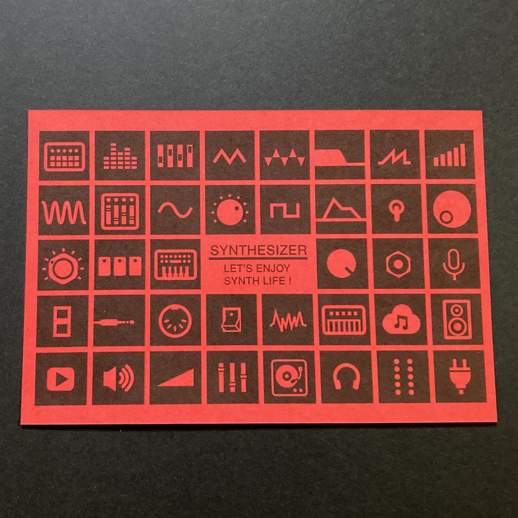 【ポストカード】シンセアイコンポストカード4枚セット Cool Tone Set