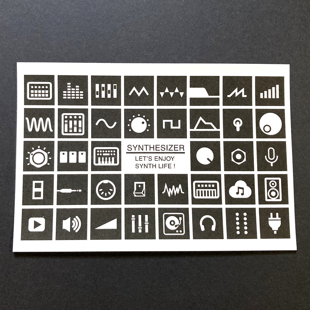 【ポストカード】シンセアイコンポストカード4枚セット Cool Tone Set