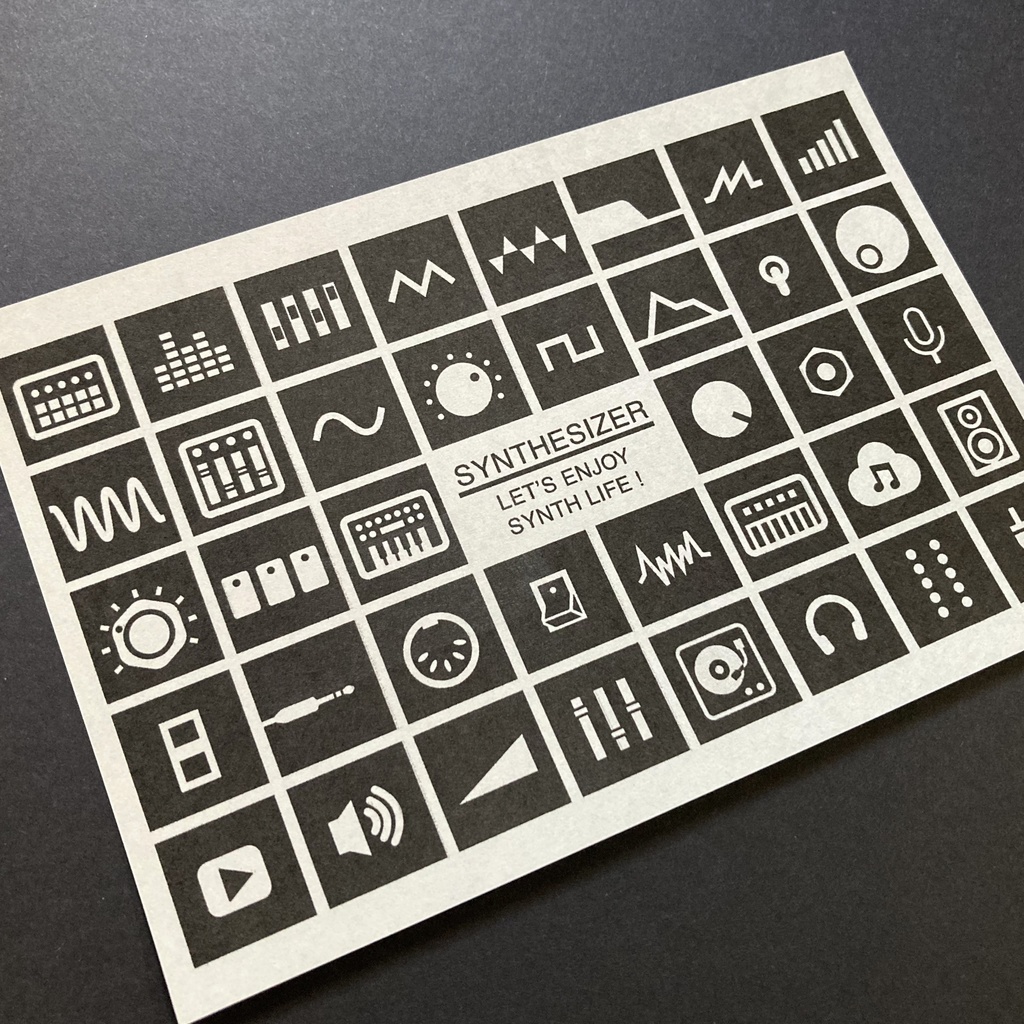 【ポストカード】シンセアイコンポストカード4枚セット Cool Tone Set