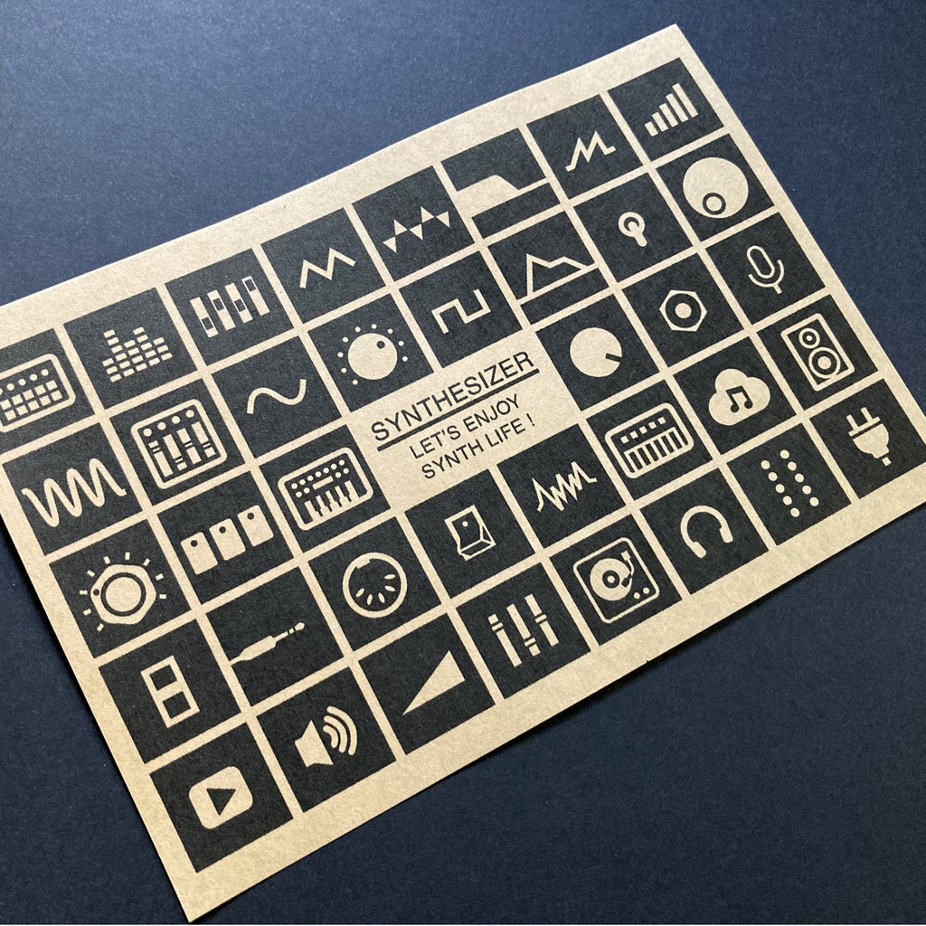 【ポストカード】シンセアイコンポストカード4枚セット Cool Tone Set