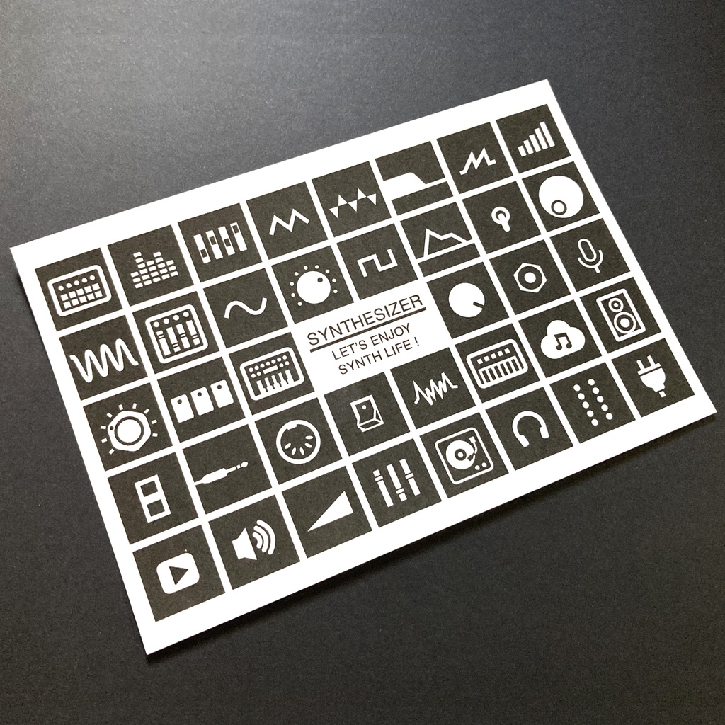 【ポストカード】シンセアイコンポストカード4枚セット Cool Tone Set