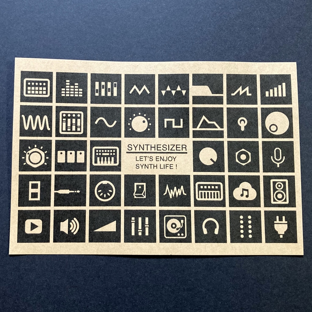 【ポストカード】シンセアイコンポストカード4枚セット Cool Tone Set