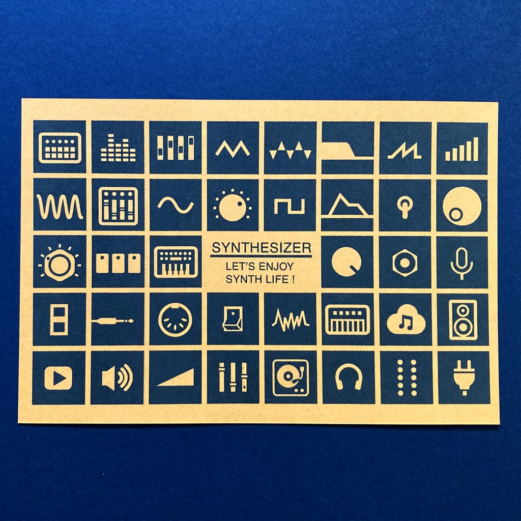 【ポストカード】シンセアイコンポストカード4枚セット Vivid Tone Set