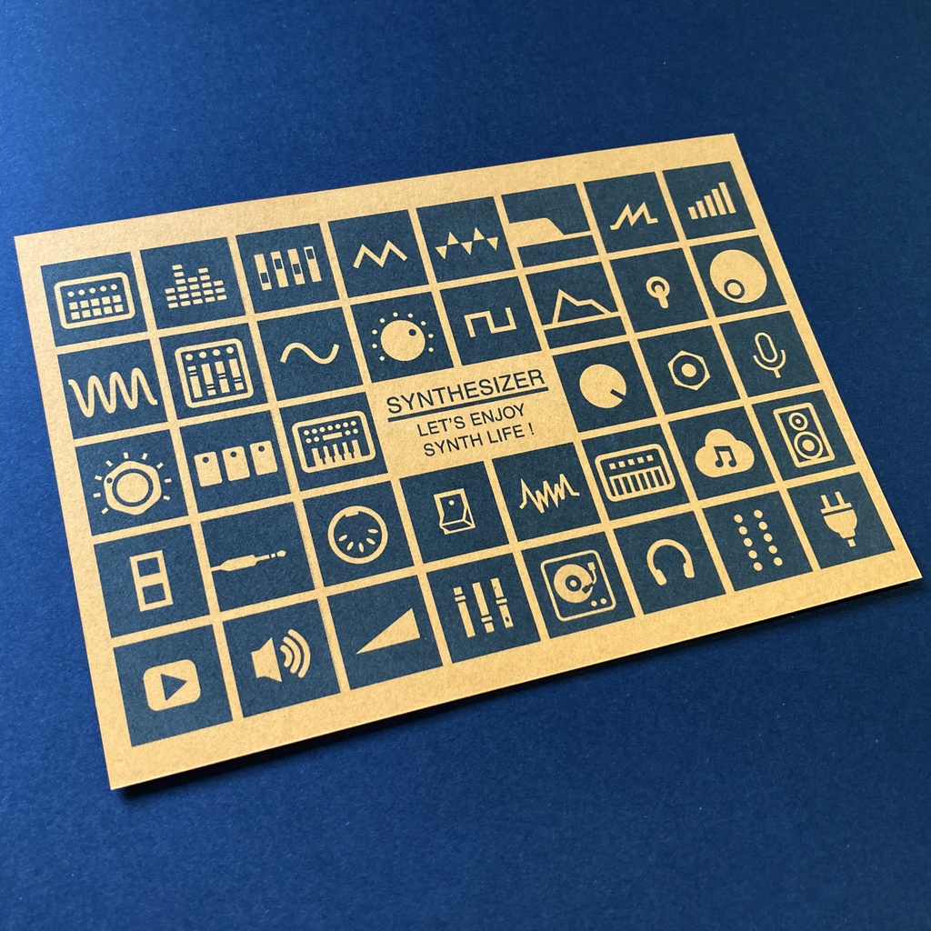 【ポストカード】シンセアイコンポストカード4枚セット Vivid Tone Set