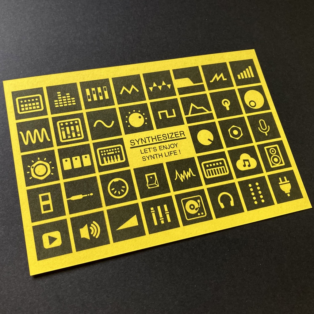 【ポストカード】シンセアイコンポストカード4枚セット Vivid Tone Set