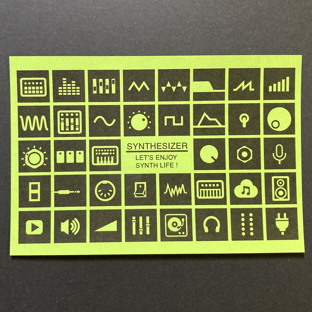 【ポストカード】シンセアイコンポストカード4枚セット Vivid Tone Set