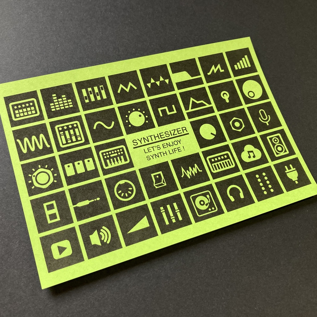 【ポストカード】シンセアイコンポストカード4枚セット Vivid Tone Set