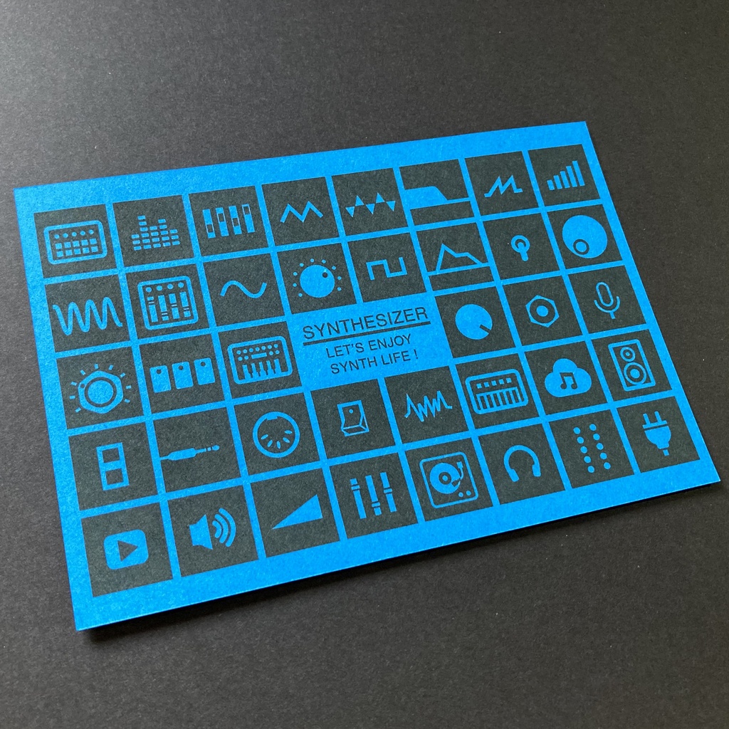 【ポストカード】シンセアイコンポストカード4枚セット Vivid Tone Set