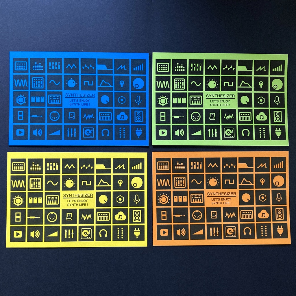 【ポストカード】シンセアイコンポストカード4枚セット Vivid Tone Set